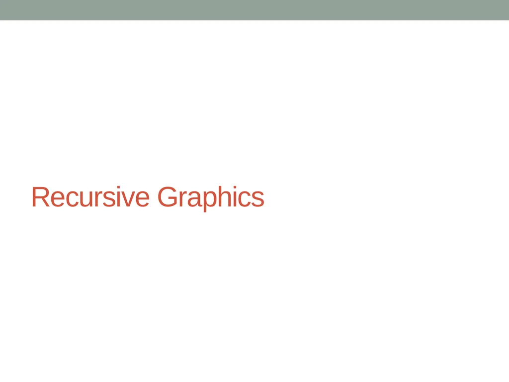 Recursion CITS1001 2 Scope of this lecture Concept - slide 24 of 40