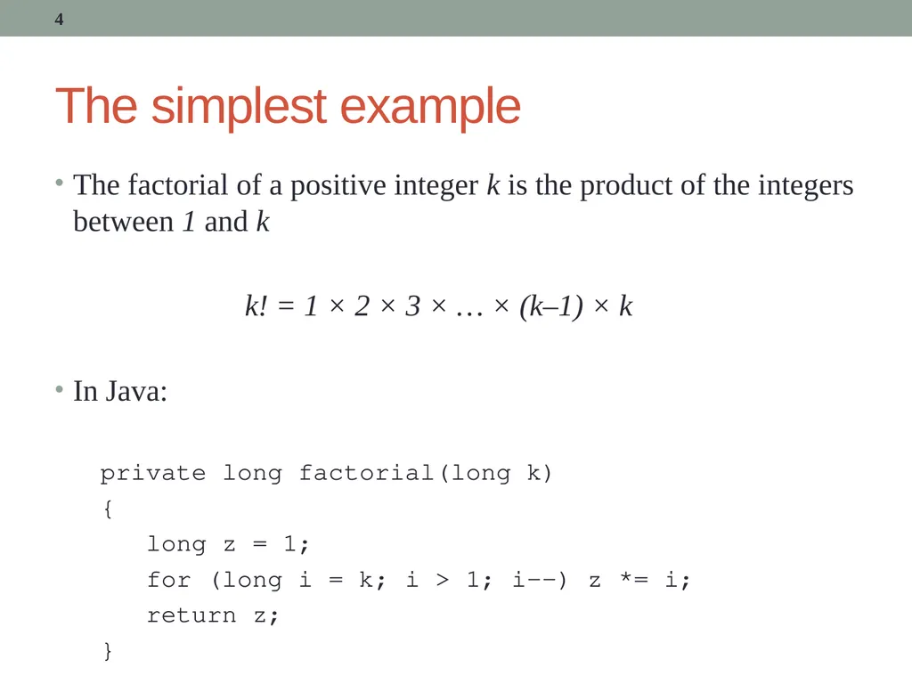 Recursion CITS1001 2 Scope of this lecture Concept - slide 4 of 40