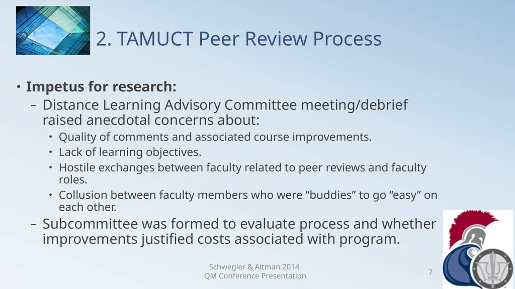 Research Analysis of Faculty Peer Review Comments - slide 7 of 50