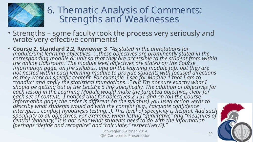 Research Analysis of Faculty Peer Review Comments - slide 30 of 50