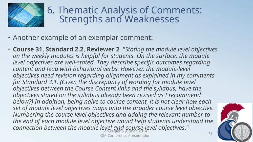 Research Analysis of Faculty Peer Review Comments - slide 31 of 50