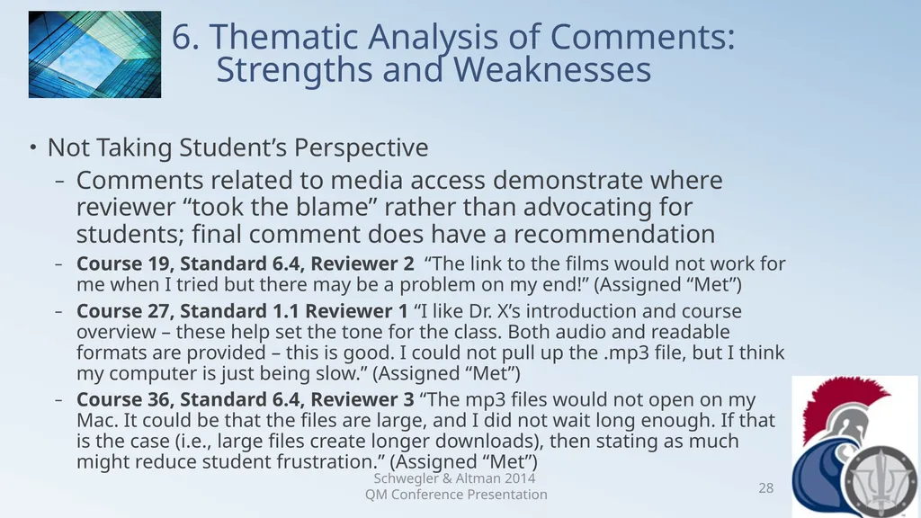 Research Analysis of Faculty Peer Review Comments - slide 28 of 50
