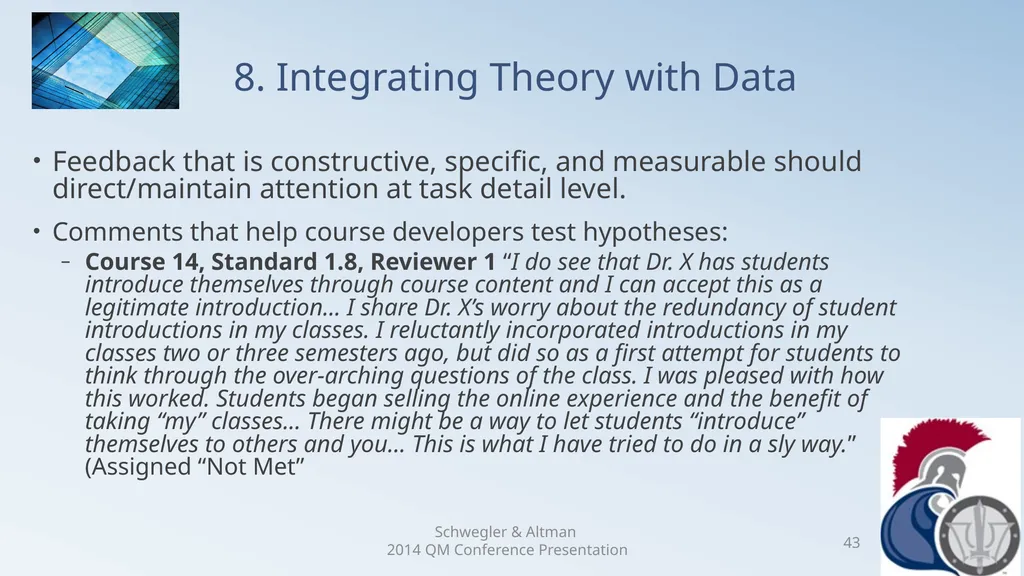 Research Analysis of Faculty Peer Review Comments - slide 43 of 50