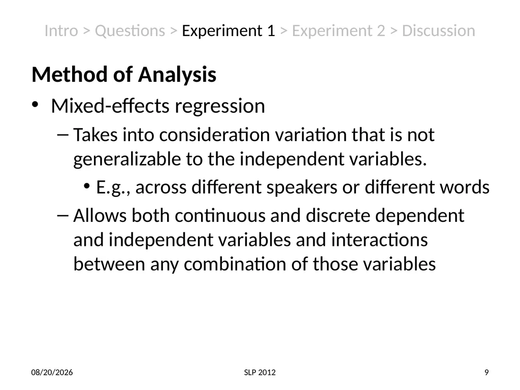 Perception of non-native contrast: Consonant - slide 9 of 23