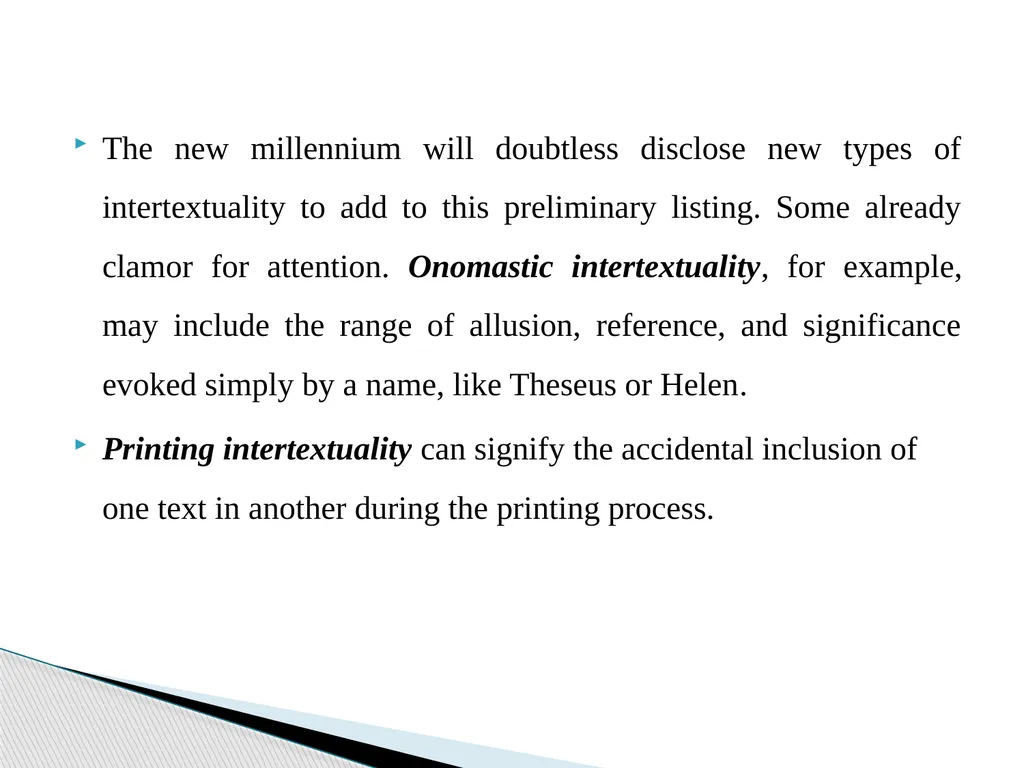 Seven types of intertextuality This article is a - slide 24 of 26