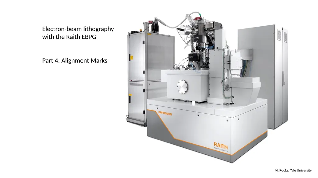 Electron-beam lithography with the Raith EBPG Part - slide 1 of 13