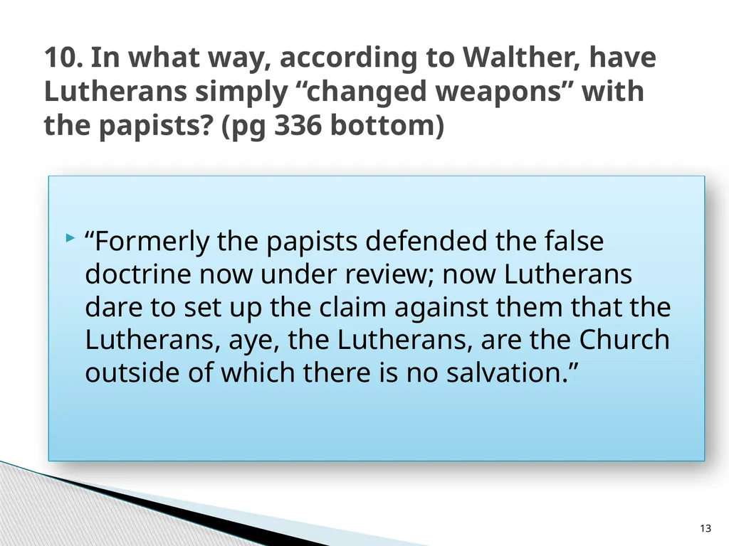 The Proper Distinction Between Law and Gospel by - slide 13 of 27