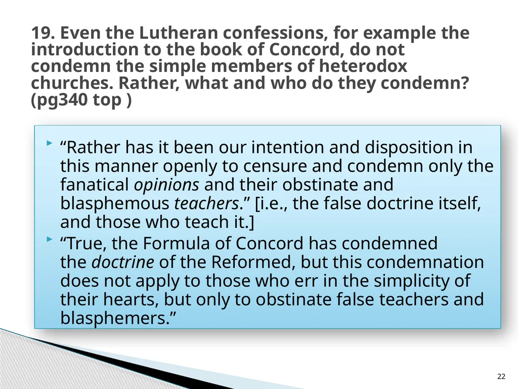 The Proper Distinction Between Law and Gospel by - slide 22 of 27