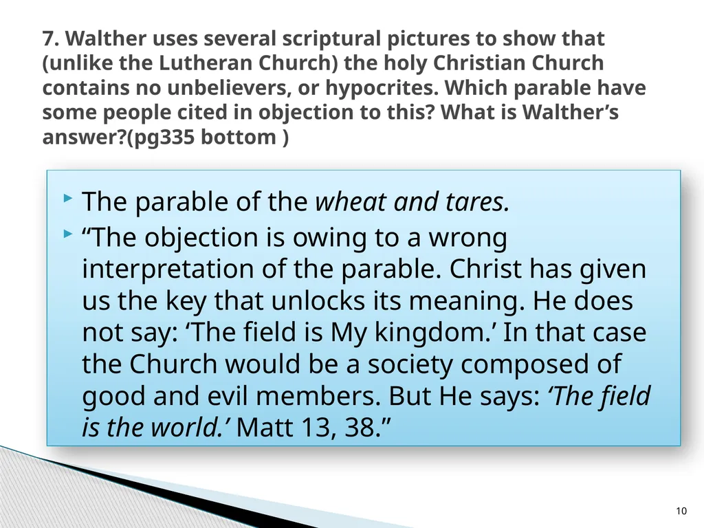 The Proper Distinction Between Law and Gospel by - slide 10 of 27