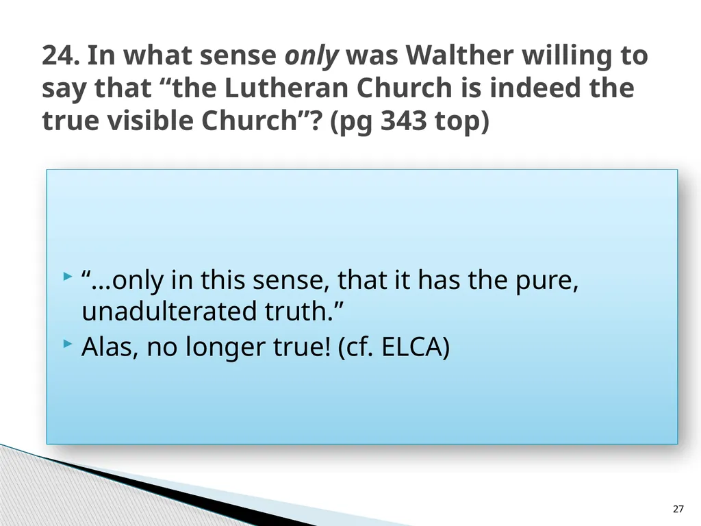 The Proper Distinction Between Law and Gospel by - slide 27 of 27