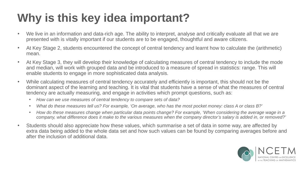 KS3 Mastery PD Materials: Exemplified Key Ideas - slide 7 of 43