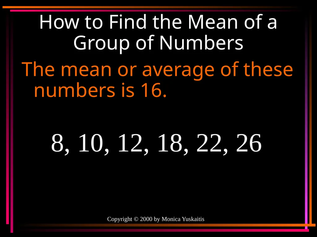 Mean, Median, Mode & Range By Mr. Clutter VMS - slide 11 of 44