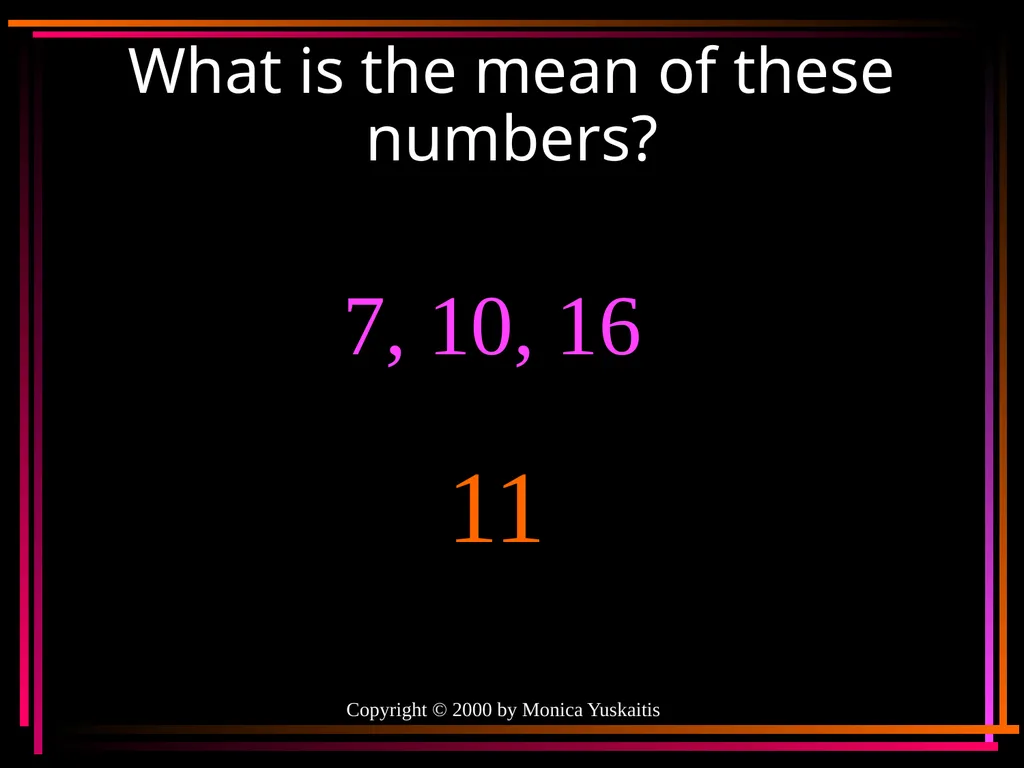 Mean, Median, Mode & Range By Mr. Clutter VMS - slide 12 of 44