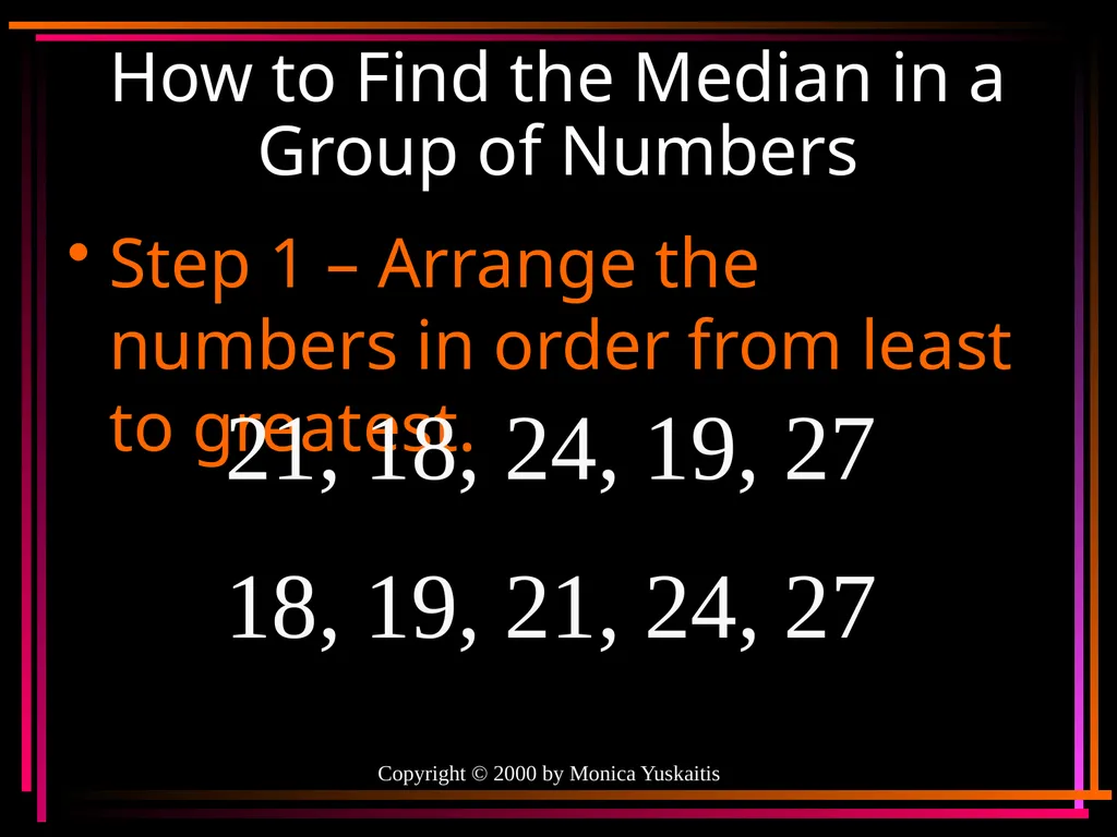 Mean, Median, Mode & Range By Mr. Clutter VMS - slide 18 of 44