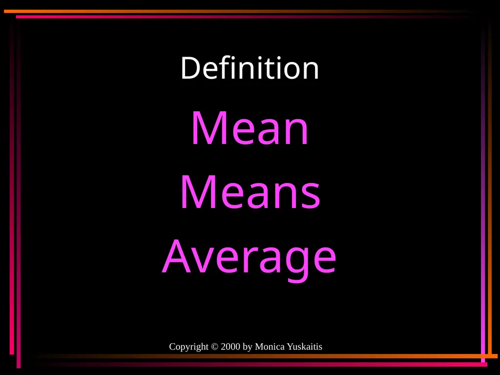 Mean, Median, Mode & Range By Mr. Clutter VMS - slide 3 of 44