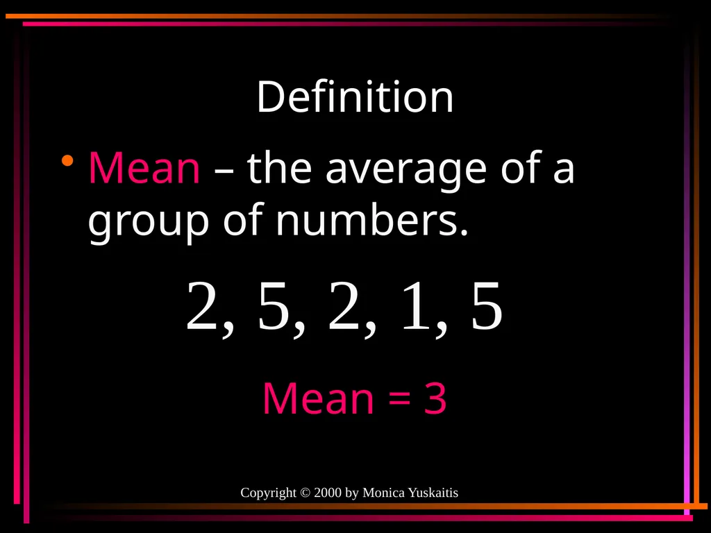 Mean, Median, Mode & Range By Mr. Clutter VMS - slide 4 of 44