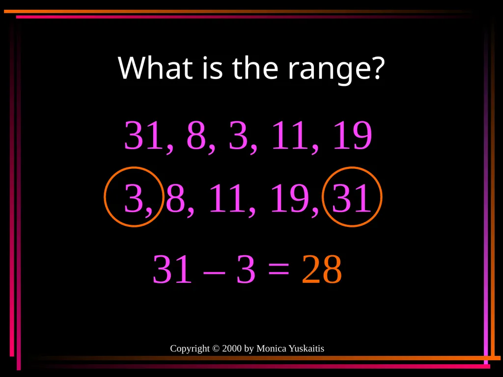 Mean, Median, Mode & Range By Mr. Clutter VMS - slide 42 of 44