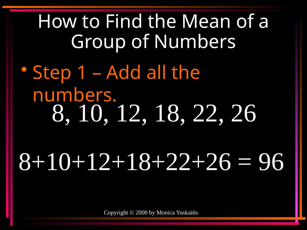 Mean, Median, Mode & Range By Mr. Clutter VMS - slide 8 of 44