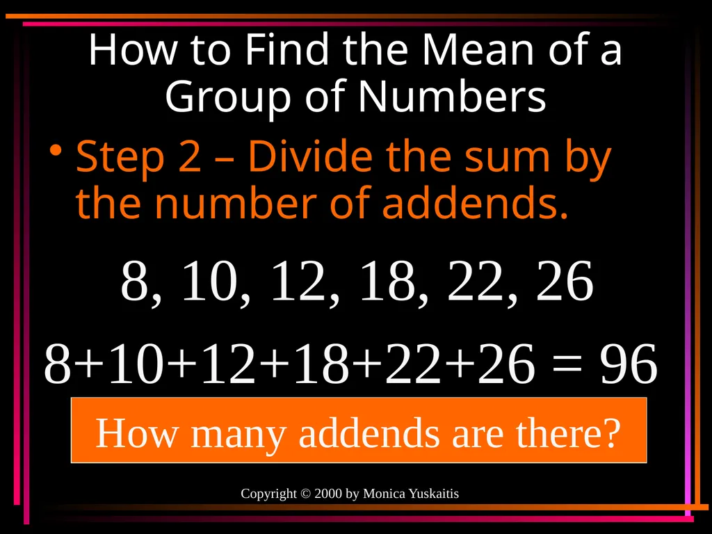 Mean, Median, Mode & Range By Mr. Clutter VMS - slide 9 of 44