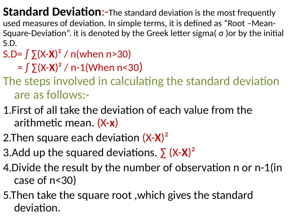 MEASURES OF DISPERSION Definition:-The degree to - slide 5 of 18
