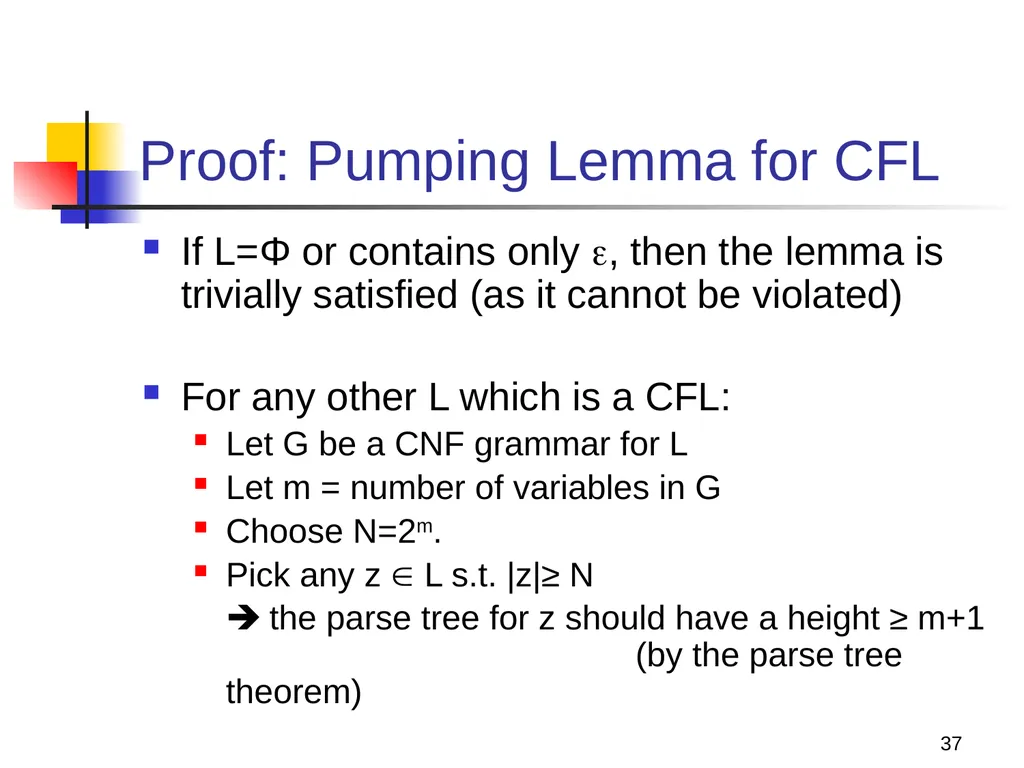 1 Properties of Context-free Languages Reading: - slide 37 of 62