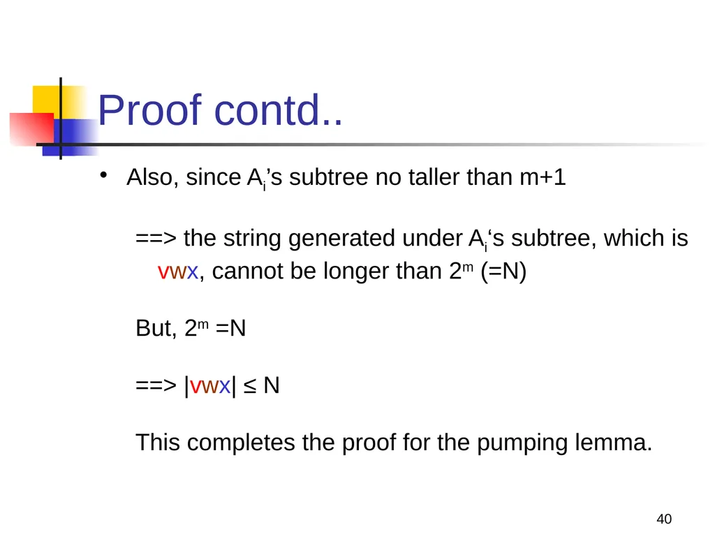 1 Properties of Context-free Languages Reading: - slide 40 of 62