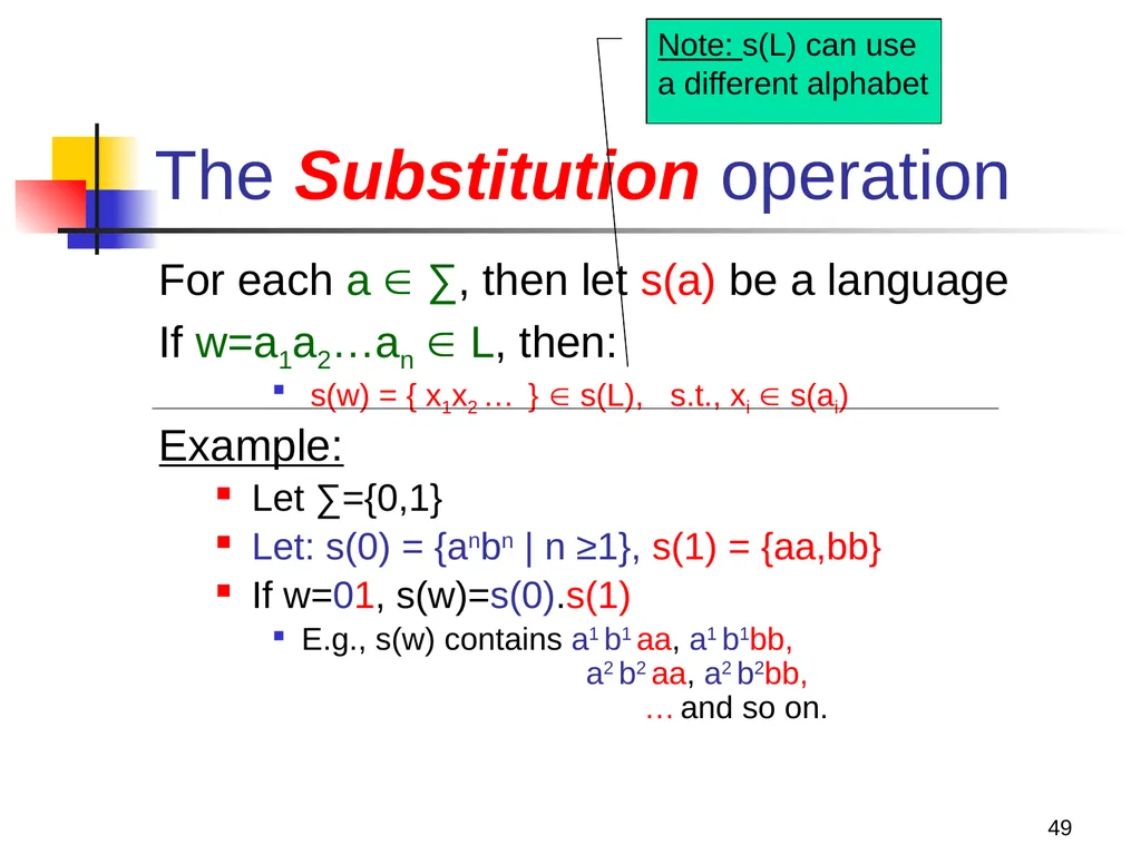 1 Properties of Context-free Languages Reading: - slide 49 of 62