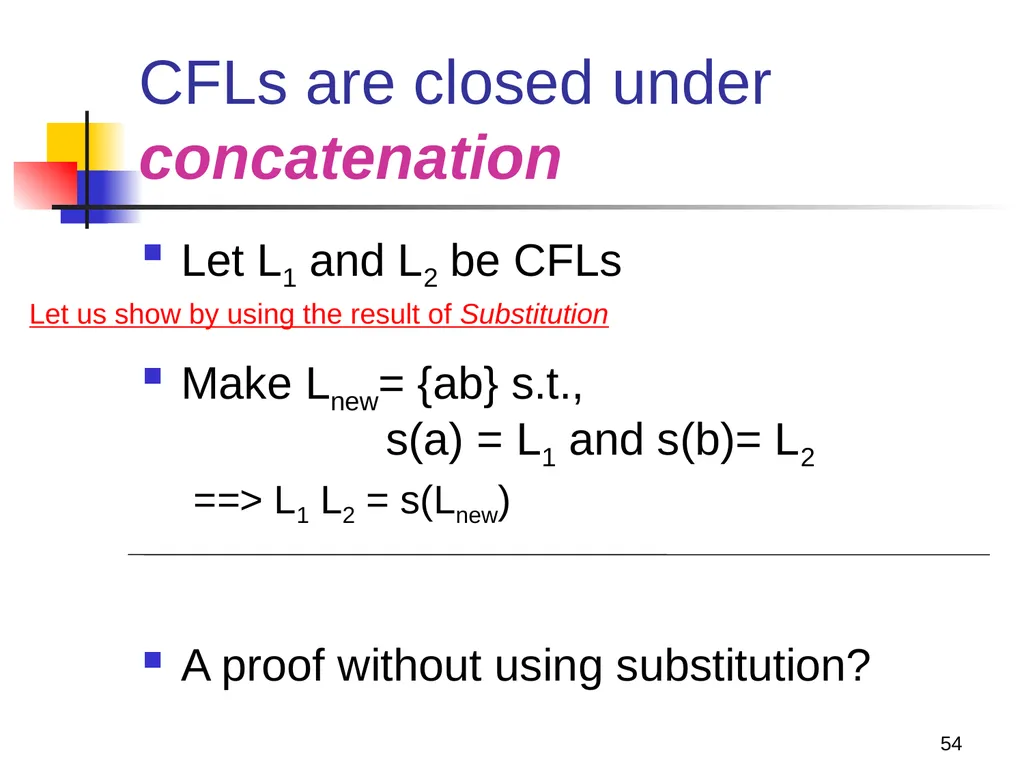 1 Properties of Context-free Languages Reading: - slide 54 of 62