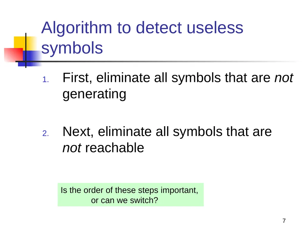1 Properties of Context-free Languages Reading: - slide 7 of 62