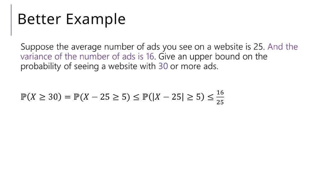 Tail Bounds CSE 312 Summer 21 Lecture 19 - slide 19 of 25