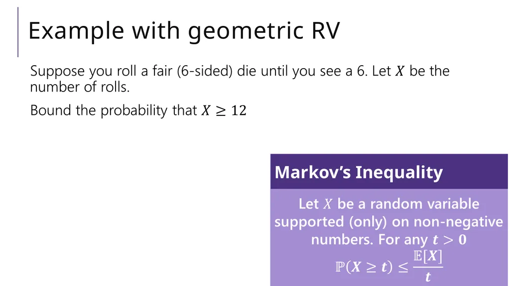 Tail Bounds CSE 312 Summer 21 Lecture 19 - slide 6 of 25