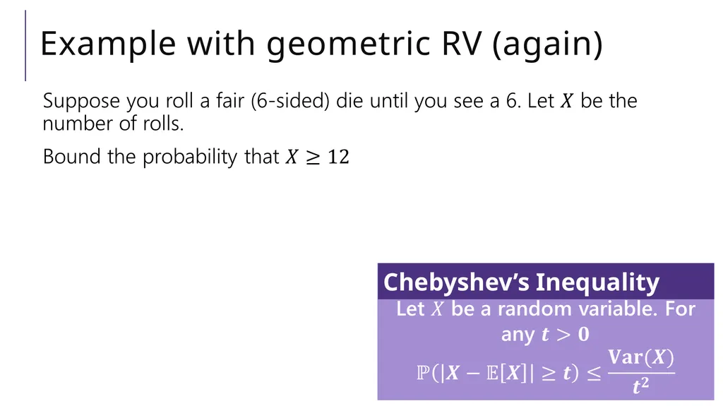 Tail Bounds CSE 312 Summer 21 Lecture 19 - slide 15 of 25