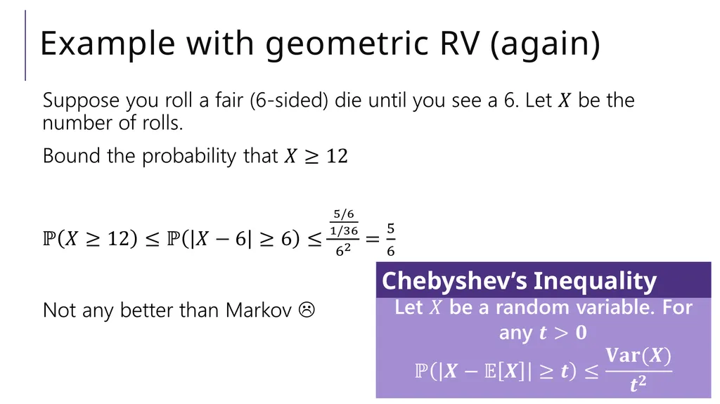 Tail Bounds CSE 312 Summer 21 Lecture 19 - slide 16 of 25