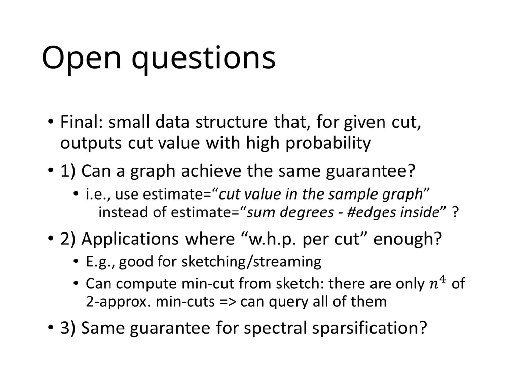 Sampling in Graphs Alexandr Andoni (Microsoft - slide 32 of 32