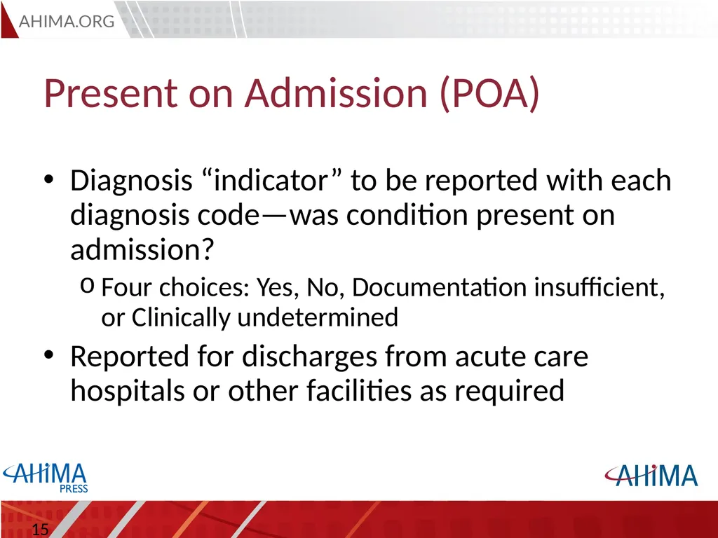 Basic ICD 10-CM/PCS and ICD-9-CM Coding, 2015 - slide 15 of 54