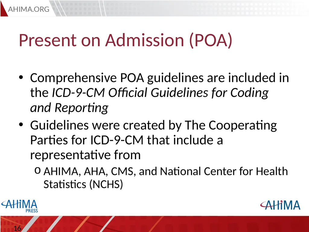 Basic ICD 10-CM/PCS and ICD-9-CM Coding, 2015 - slide 16 of 54