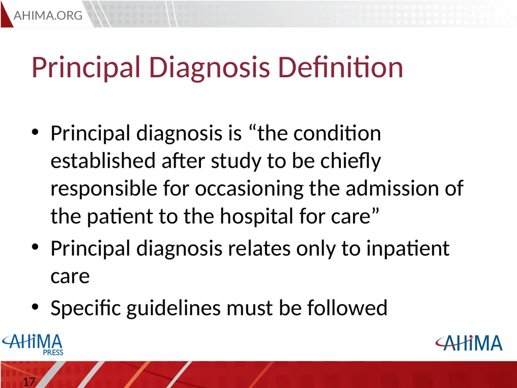 Basic ICD 10-CM/PCS and ICD-9-CM Coding, 2015 - slide 17 of 54