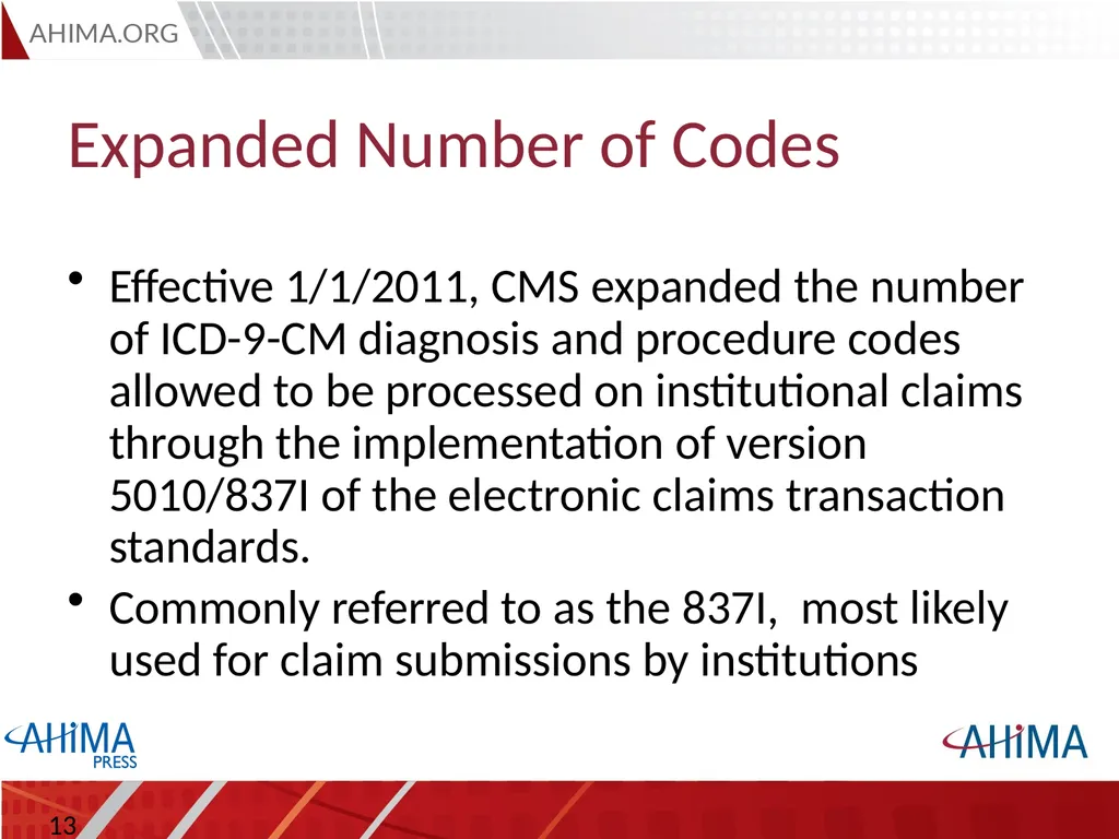 Basic ICD 10-CM/PCS and ICD-9-CM Coding, 2015 - slide 13 of 54