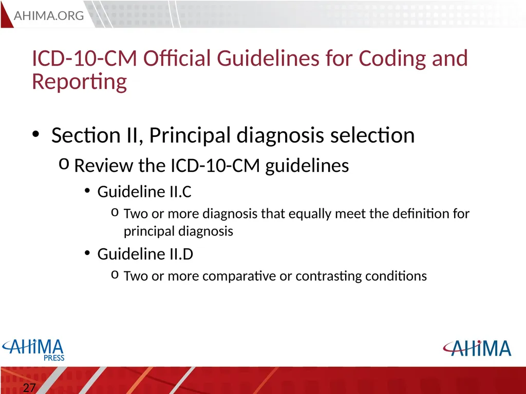 Basic ICD 10-CM/PCS and ICD-9-CM Coding, 2015 - slide 27 of 54