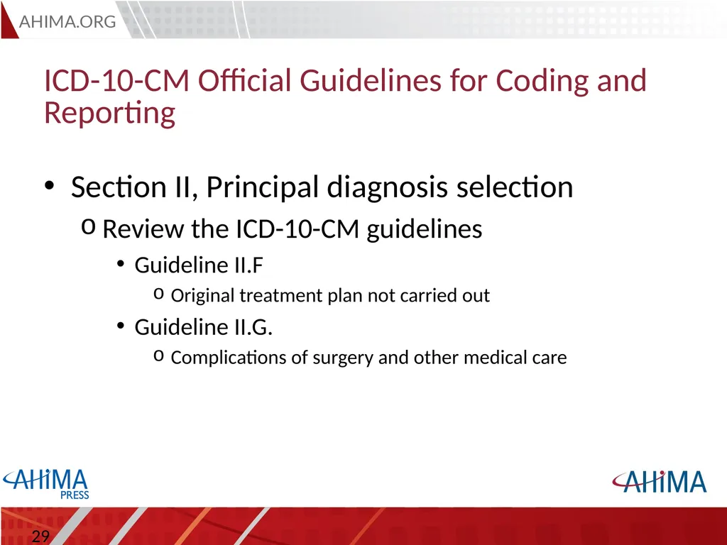 Basic ICD 10-CM/PCS and ICD-9-CM Coding, 2015 - slide 29 of 54