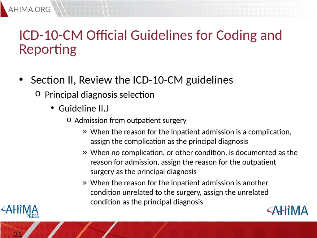Basic ICD 10-CM/PCS and ICD-9-CM Coding, 2015 - slide 31 of 54