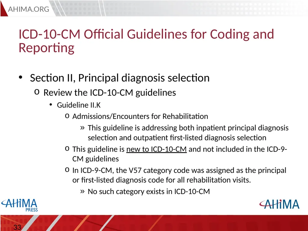 Basic ICD 10-CM/PCS and ICD-9-CM Coding, 2015 - slide 33 of 54