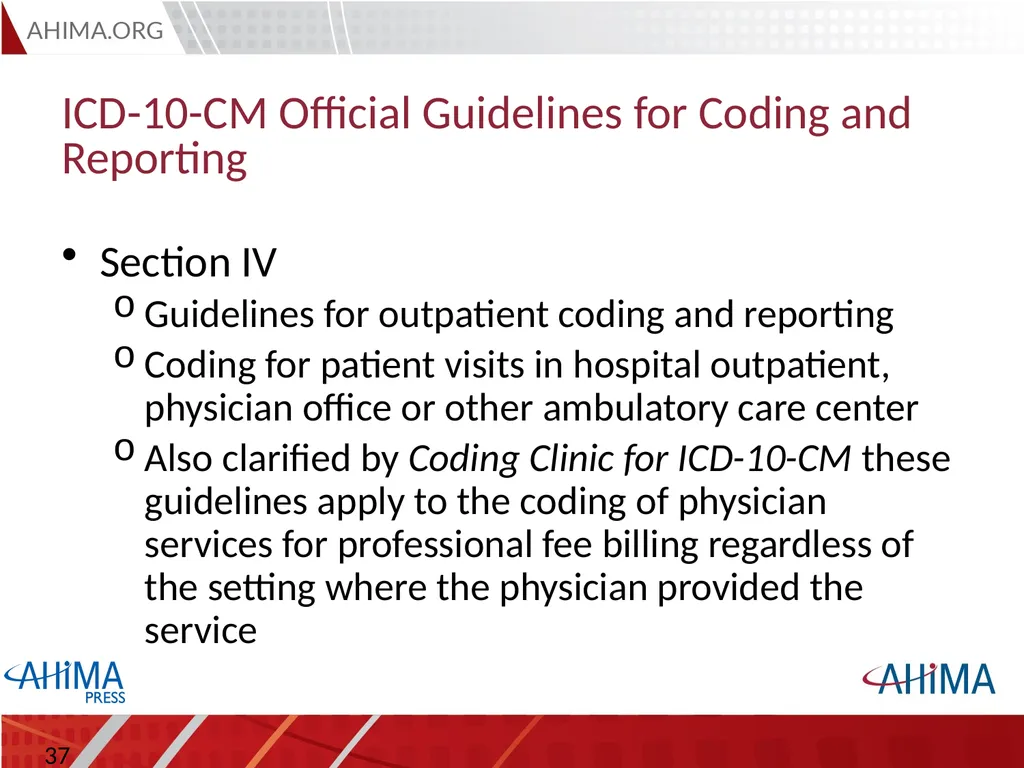 Basic ICD 10-CM/PCS and ICD-9-CM Coding, 2015 - slide 37 of 54