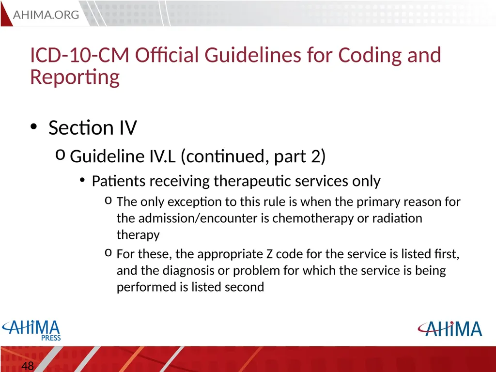 Basic ICD 10-CM/PCS and ICD-9-CM Coding, 2015 - slide 48 of 54