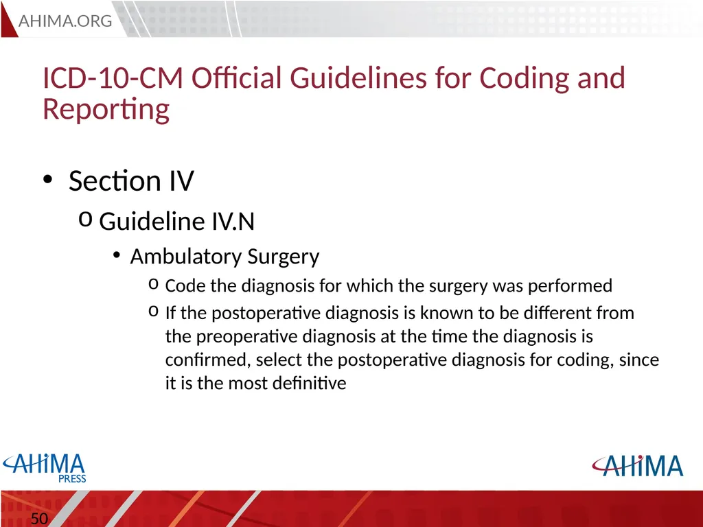 Basic ICD 10-CM/PCS and ICD-9-CM Coding, 2015 - slide 50 of 54