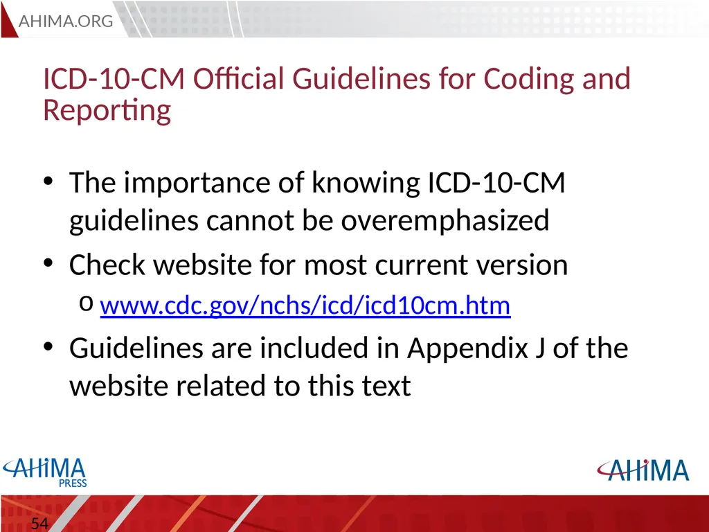 Basic ICD 10-CM/PCS and ICD-9-CM Coding, 2015 - slide 54 of 54