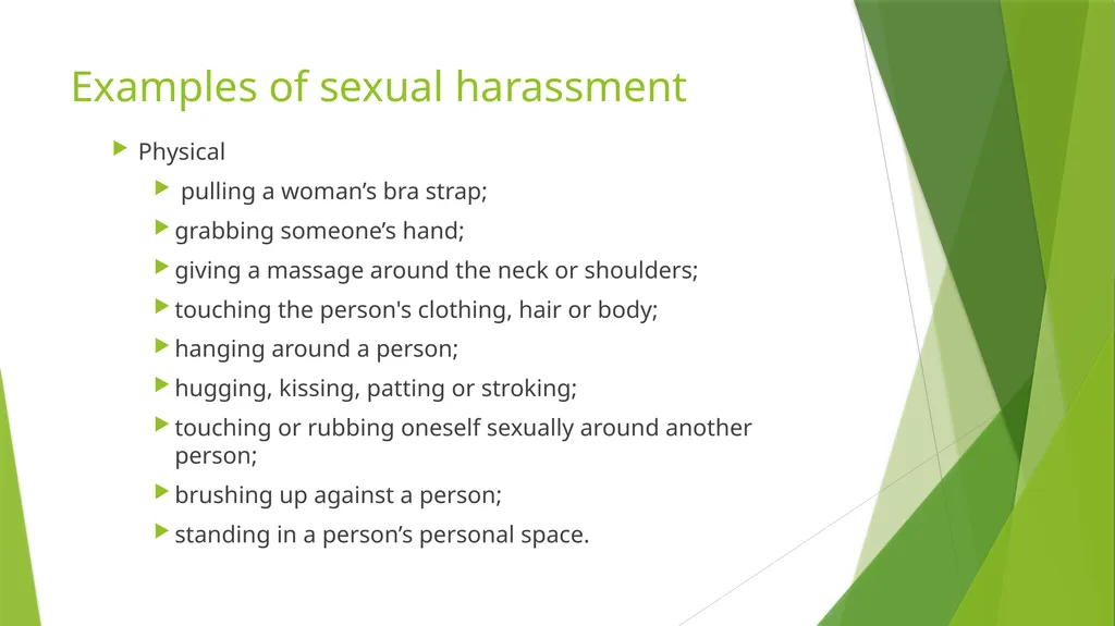 Sexual Harassment: What to do if it happens to you - slide 6 of 17