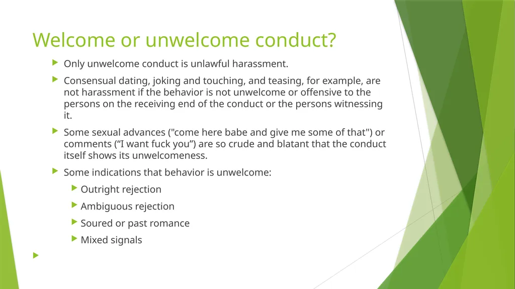 Sexual Harassment: What to do if it happens to you - slide 7 of 17