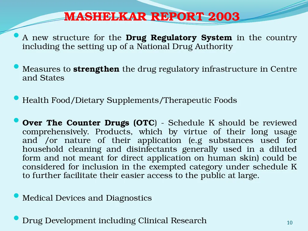 Regulating the Pharmaceutical Sector - Current - slide 10 of 61