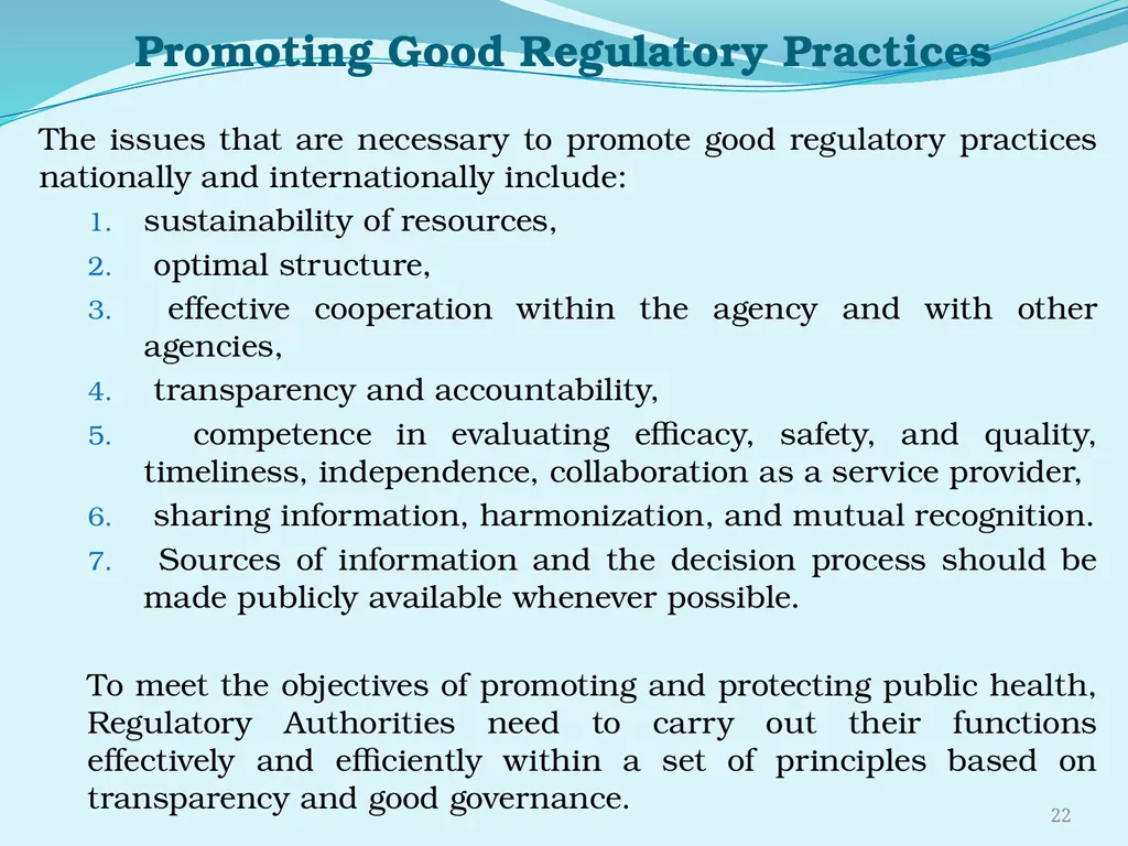 Regulating the Pharmaceutical Sector - Current - slide 22 of 61